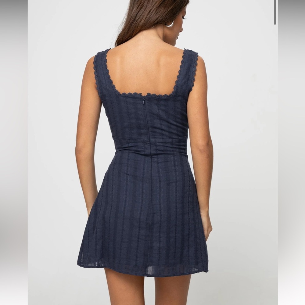 Princess Polly Dasha Mini Dress Navy Petite - Picture 2 of 5